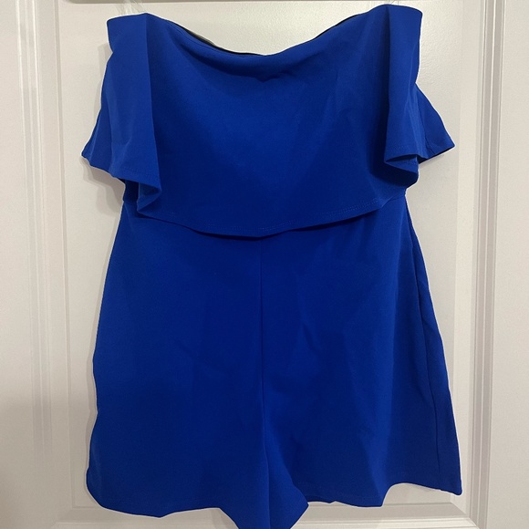 Crystal Sky Pants - Formal Royal Blue Romper